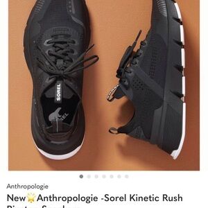 Sorel Black Womens Kinetic Rush Athletic Sneakers